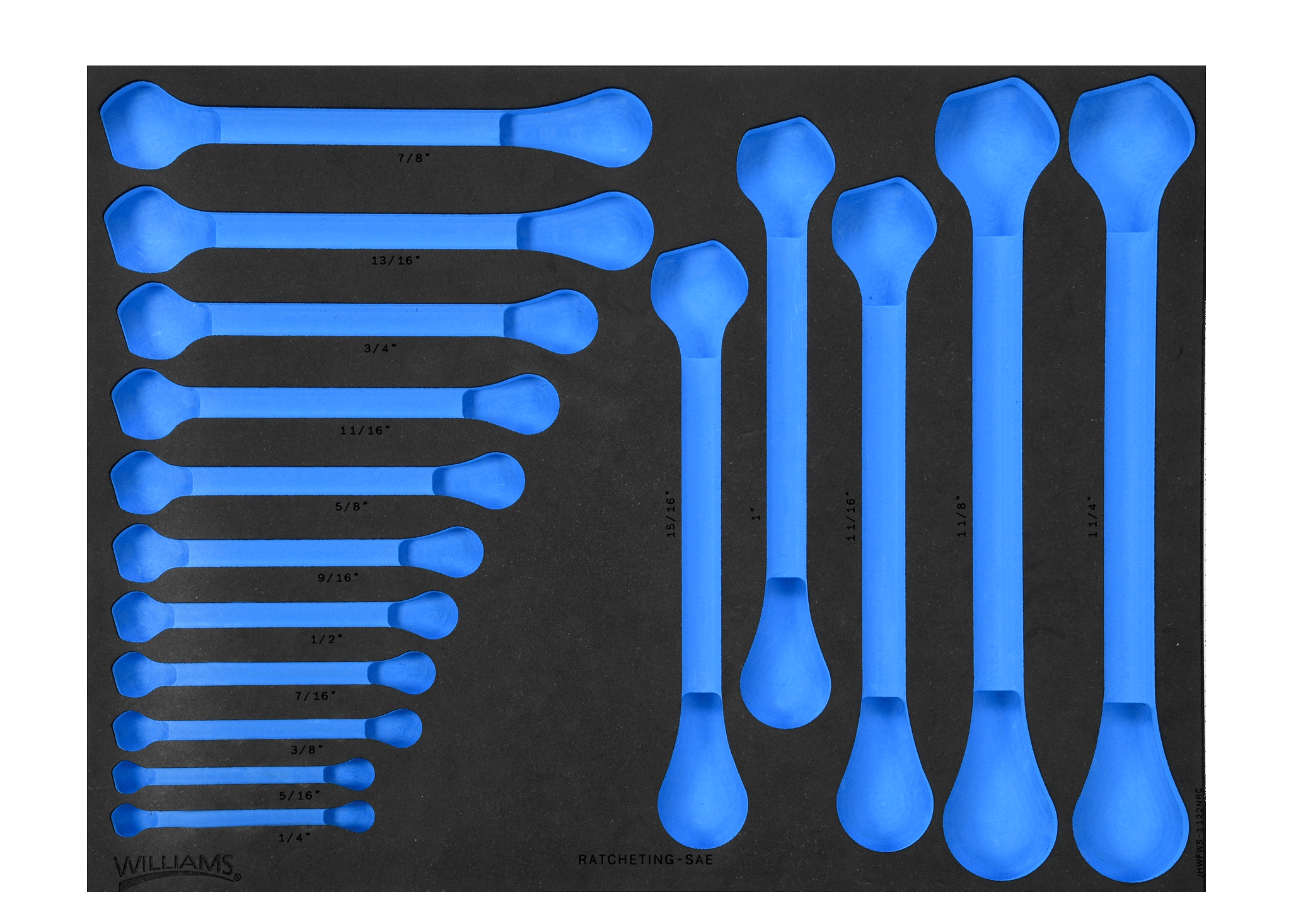 1/3 Foam Drawer Insert Only for 16 piece SAE Ratcheting Combination