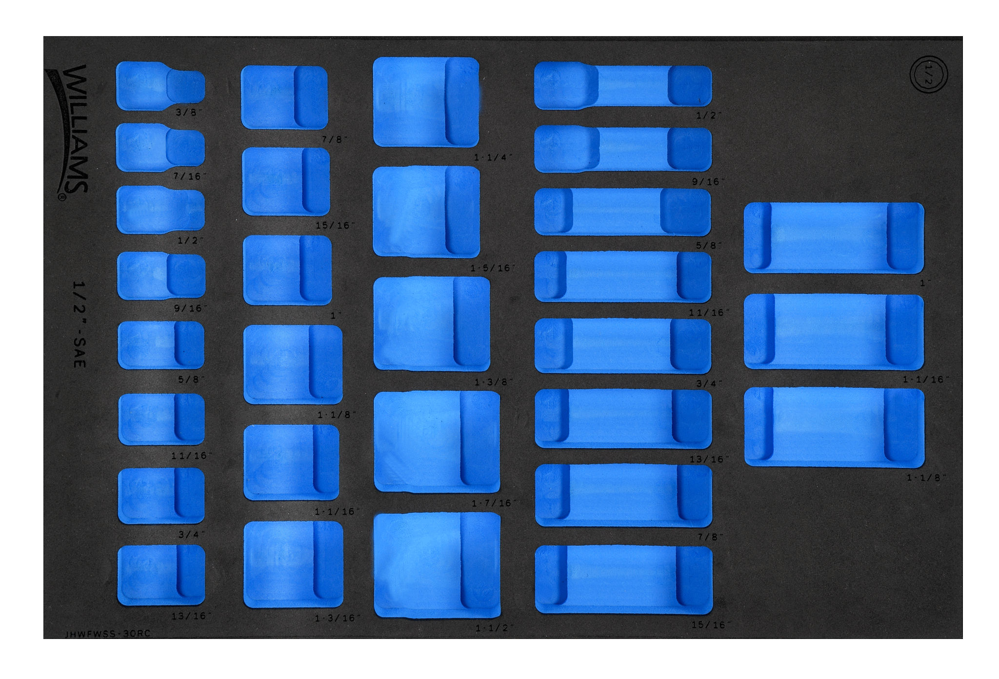 1/3 Foam Drawer Insert Only for 30 piece 1/2