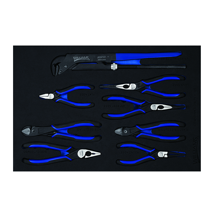8 piece Pliers Set in 1/3 Foam Drawer Insert | SNAP-ON