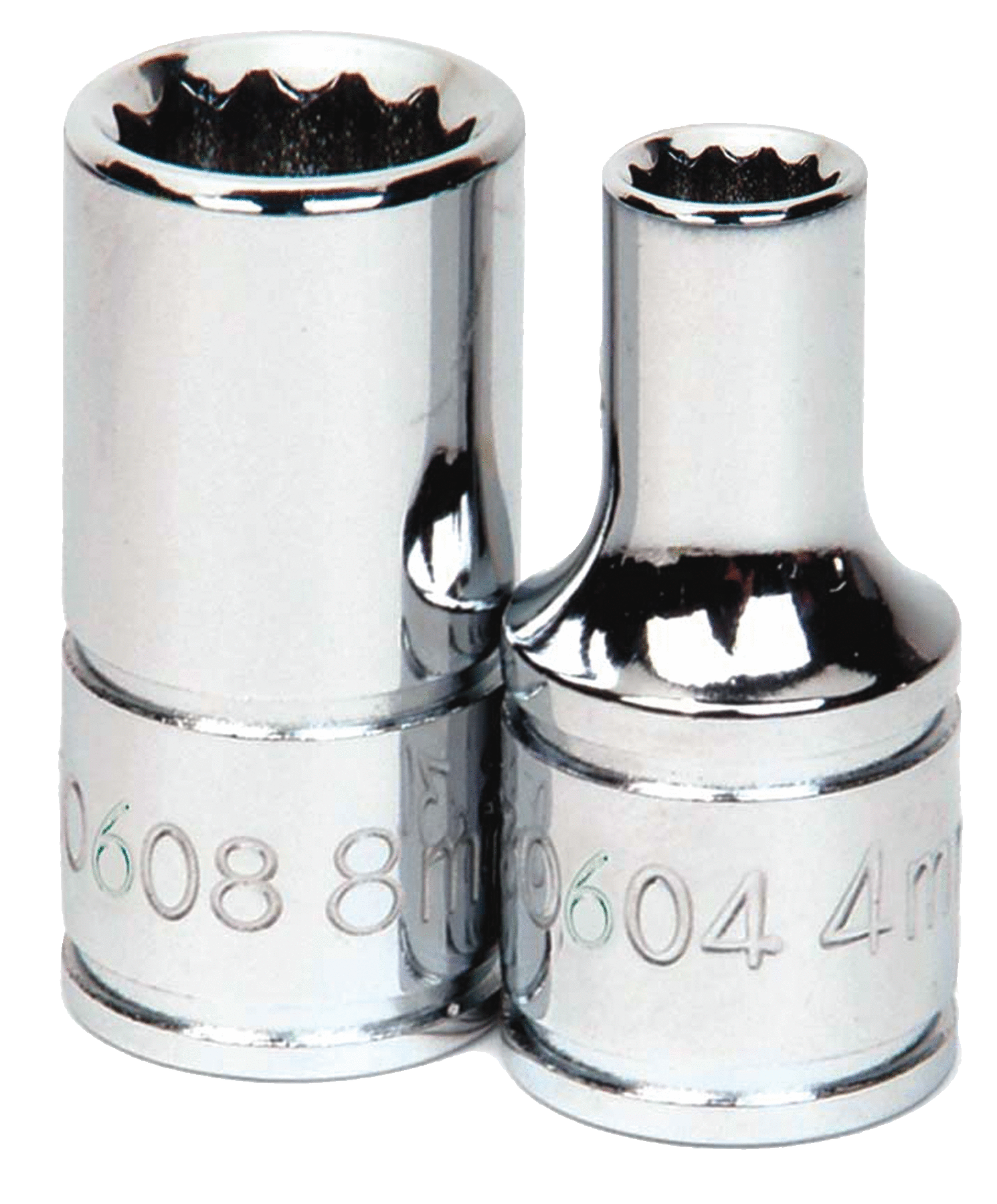 1/4 Drive Shallow Sockets, 12 Point, Metric
