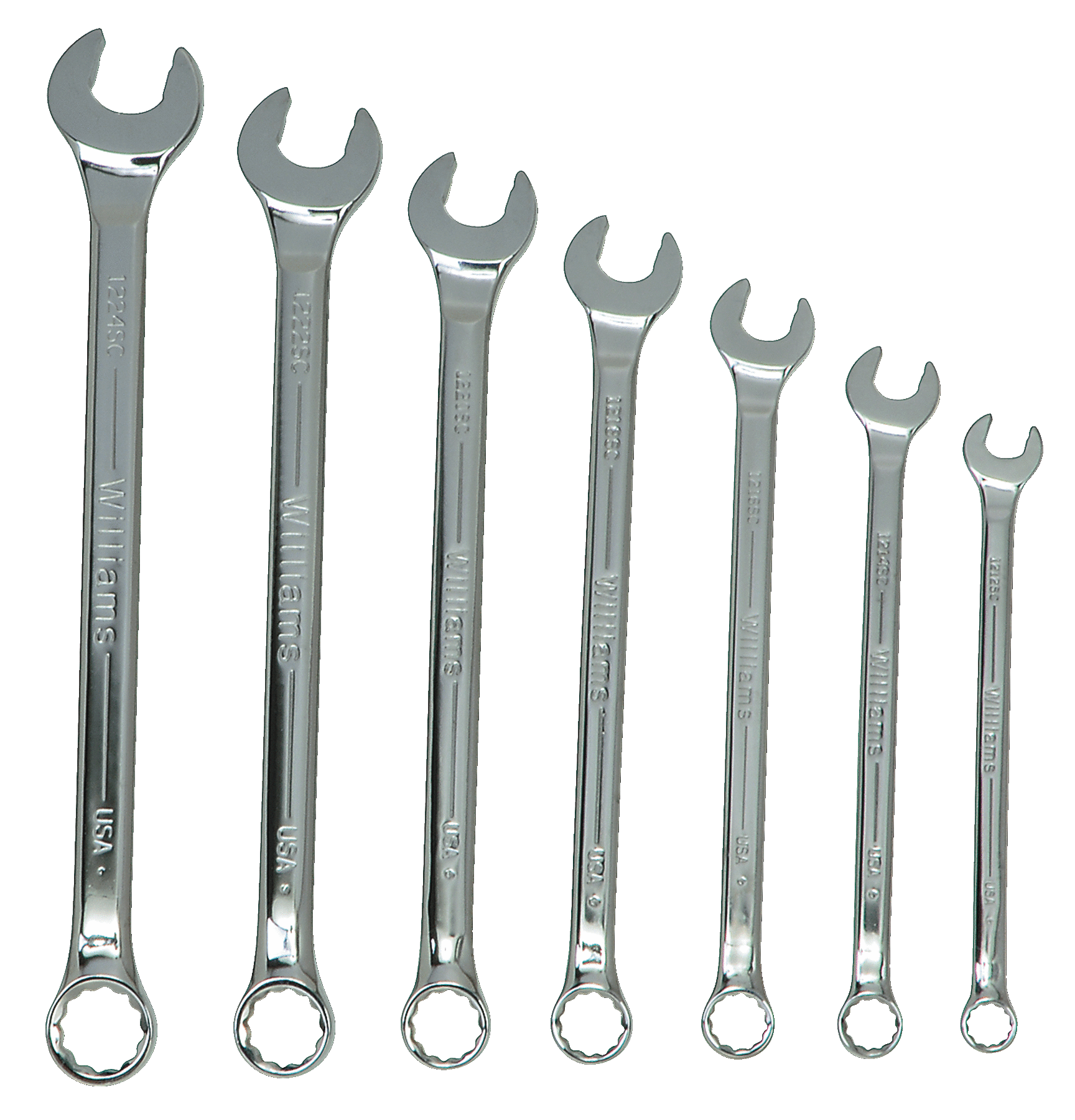 thumbnail image 2 of Williams 7-Piece Stubby Combination Wrench Set - 3/8 To 3/4 Inch 2 of 12