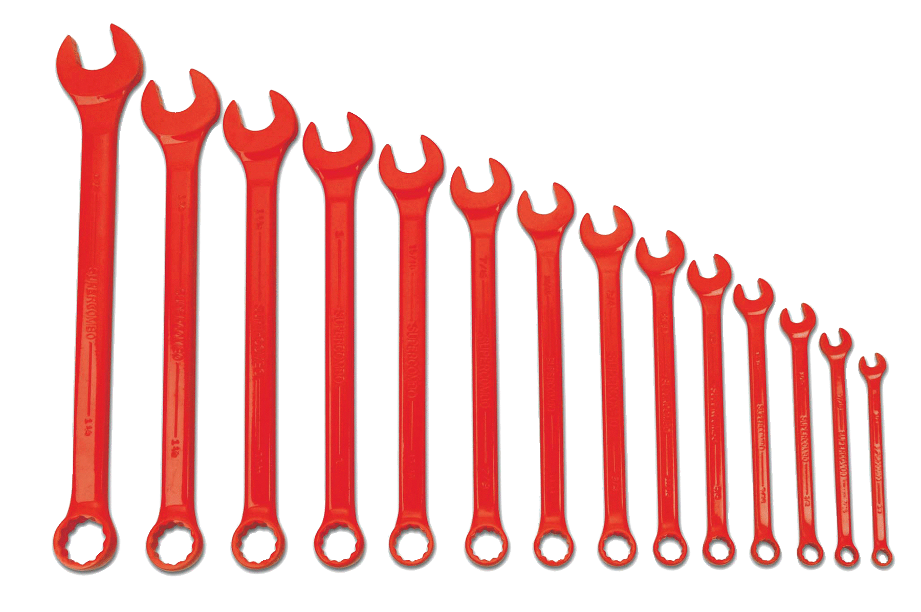 SUPERCOMBO® Comb Wrench Set, High Visibility Red 14 Piece 