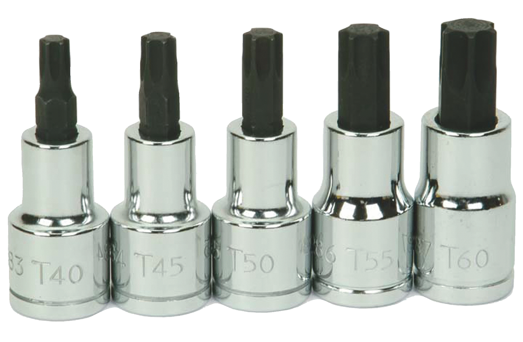 1/2 Drive Torx Bit Socket Set, 5 Pieces