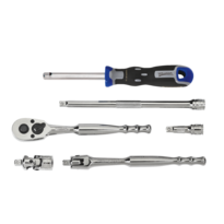 1/4" Drive Ratchet & Drive Tool Set, 6 Piece