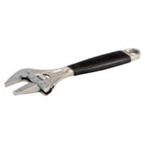 ERGO™ 32 mm Central Nut Wide Opening Jaw Adjustable Wrench with Rubber Handle and Chrome Finish 170 mm ERGO™ 32 mm Central Nut Wide Opening Jaw Adjustable Wrench with Rubber Handle and Chrome Finish 170 mm