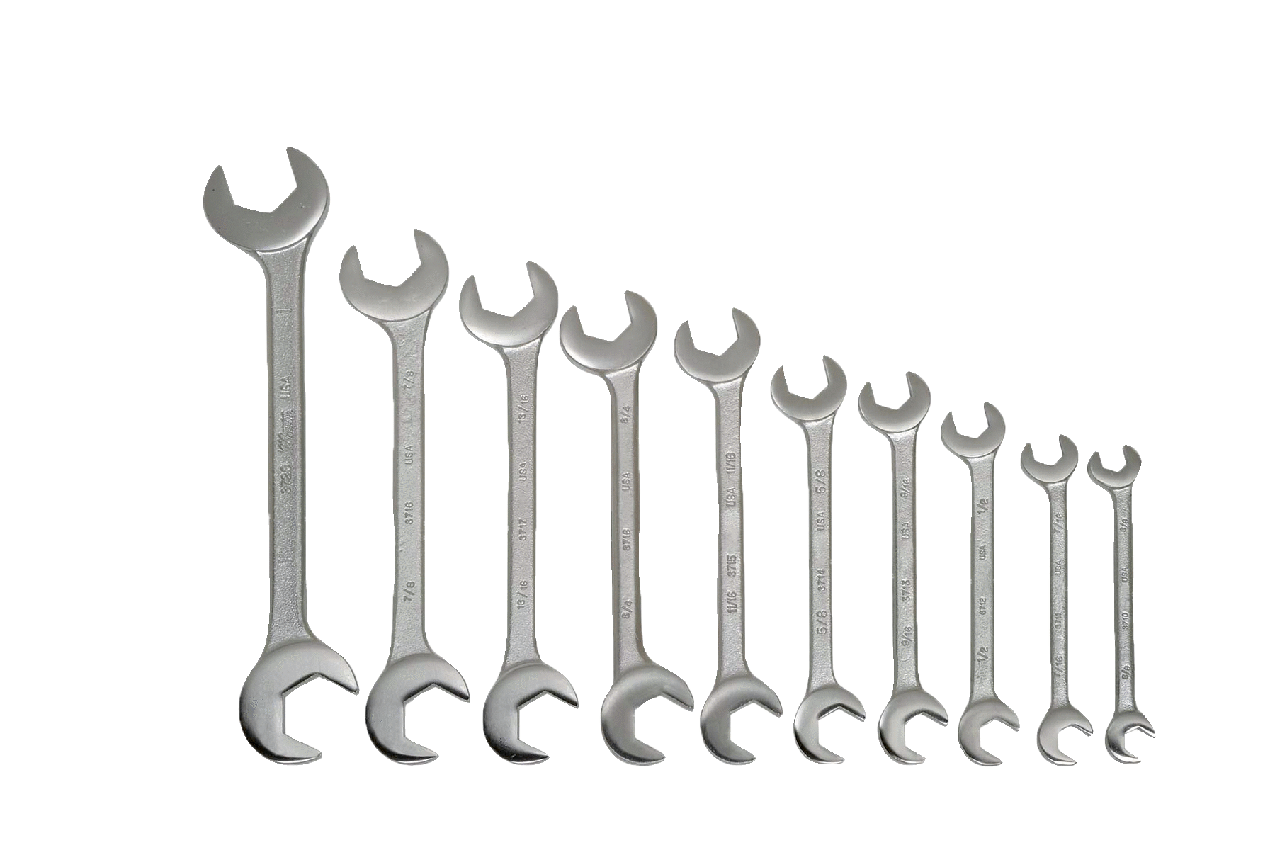 14 Pc SAE Open-Ended Wrench Set