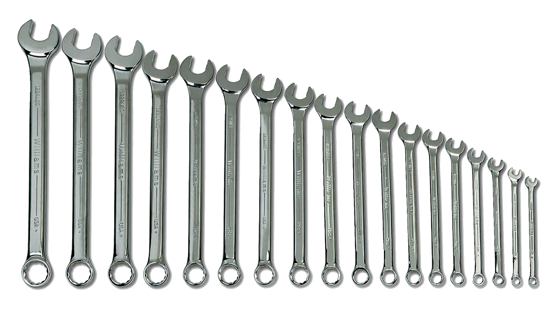 SUPERCOMBO® High Polish Chrome Black Combination Wrench Set