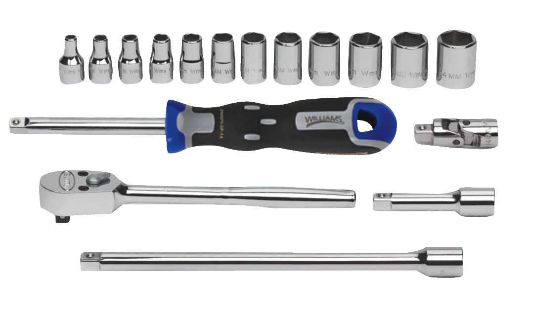 ローマ・コンスタンティノープル青銅セット 1/4 Drive Socket/Tool Set 15 Piece with Tool Box in Keep Safe Foam